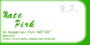 mate pirk business card